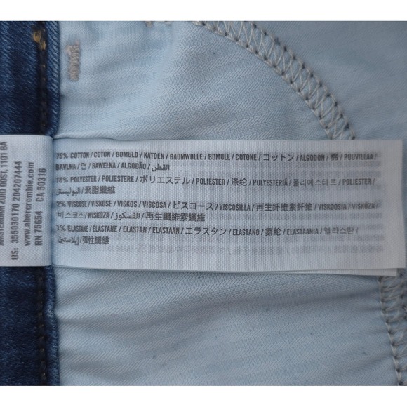 Hollister Womens Jeans High Rise Super Skinny 7L W28 L32 Blue Denim Casual - Picture 6 of 10